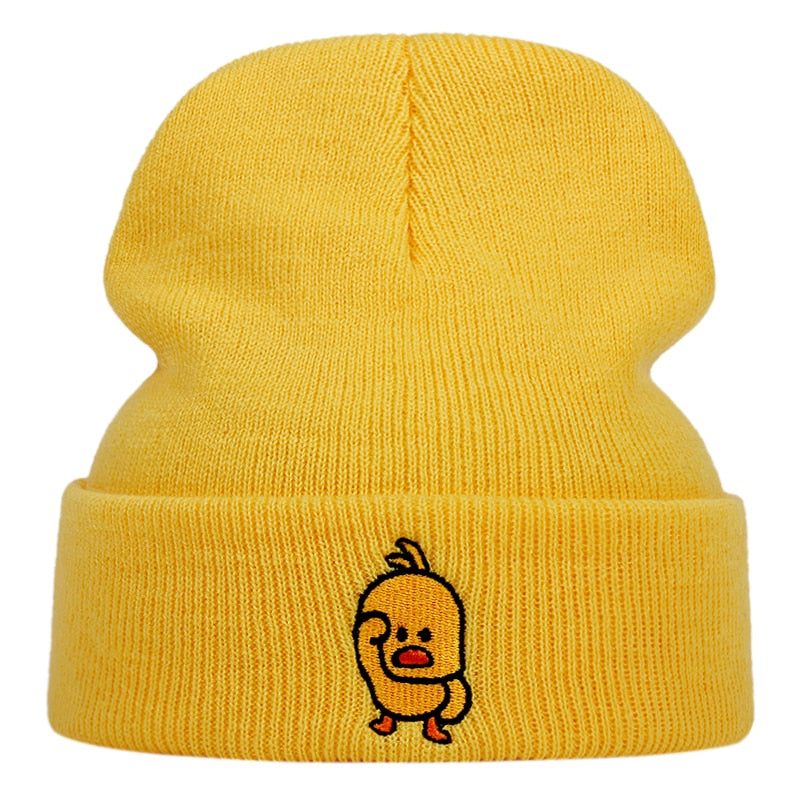 Casual Little Yellow Duck Beanie hat