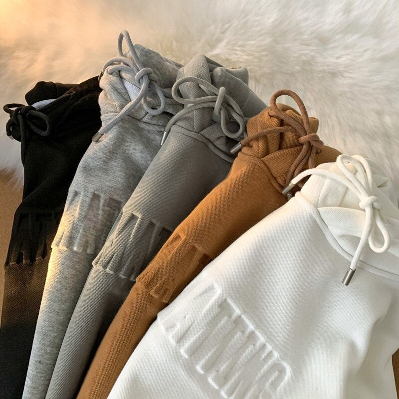 Winter Letter Thicken Hoodies