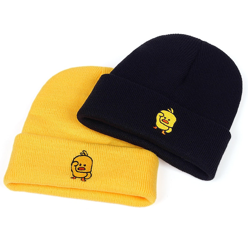 Casual Little Yellow Duck Beanie hat