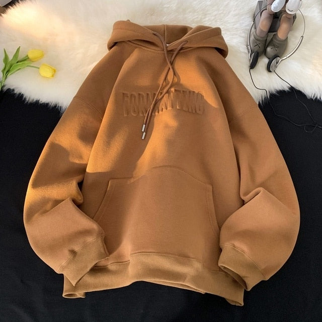 Winter Letter Thicken Hoodies